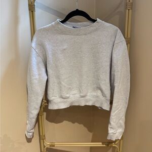 TNA CozyAF Grey Cropped Pullover